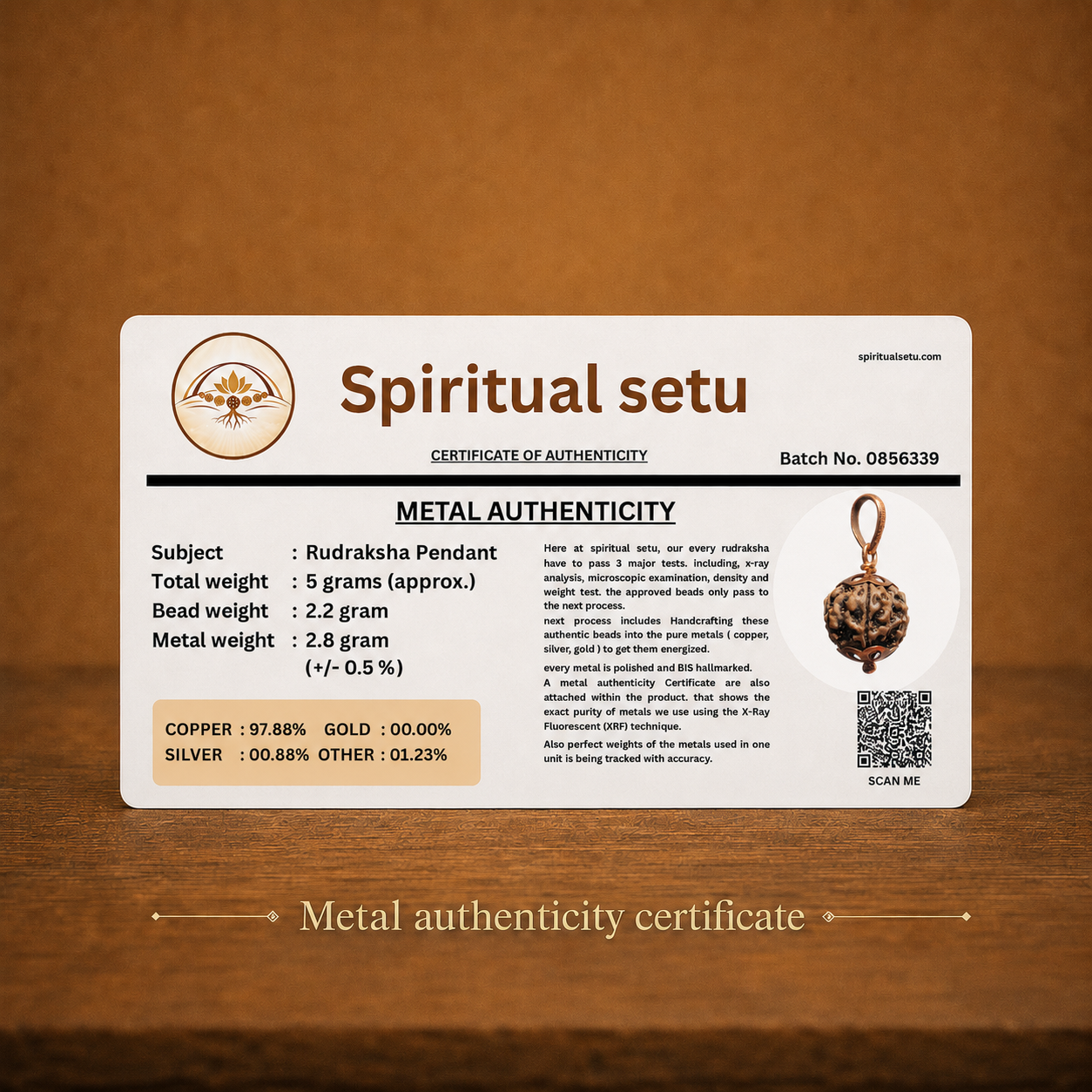 7-mukhi rudraksha Copper pendant | natural nepali certified rudraksha pure copper pendant