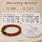 Aries zodiac bracelet | मेष राशि — Red Jasper & Tiger Eye