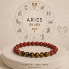 Aries zodiac bracelet | मेष राशि — Red Jasper & Tiger Eye