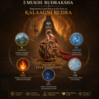 5-mukhi rudraksha Copper pendant | natural nepali certified rudraksha pure copper pendant