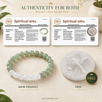 Gemini zodiac bracelet | मिथुन राशि — Green Aventurine & Milky Quartz