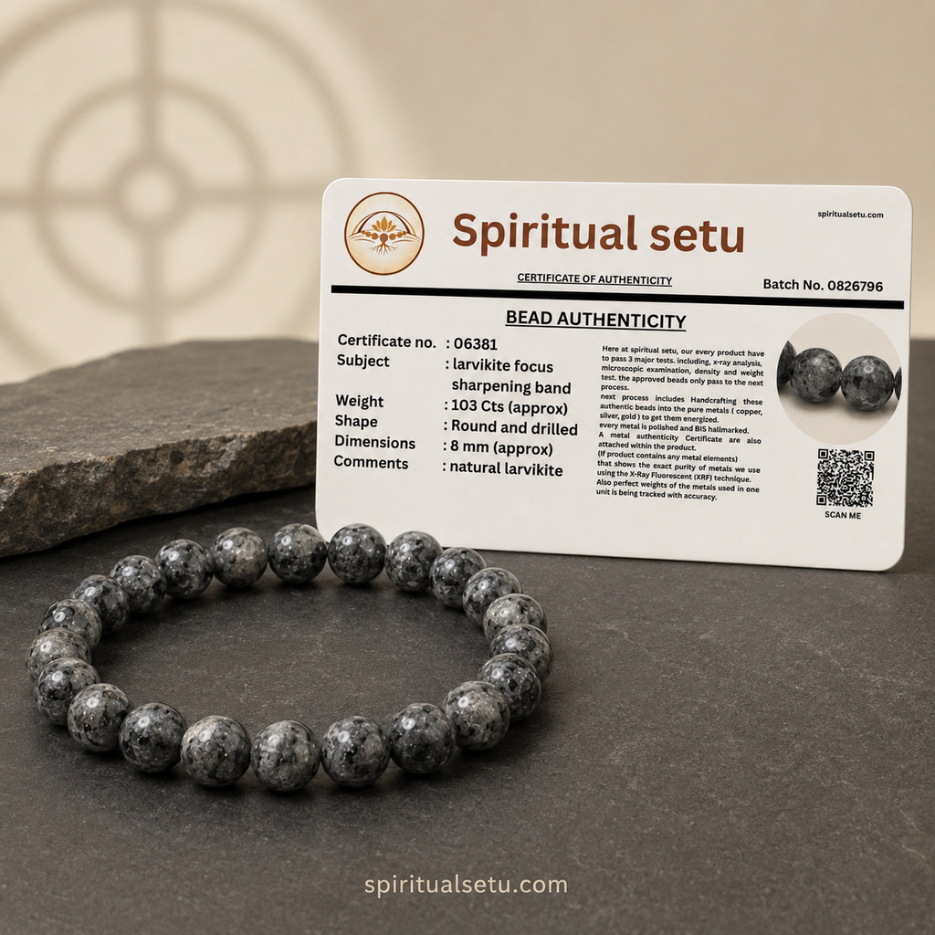 Larvikite Bracelet — Focus Sharpening Band