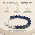 Libra zodiac bracelet | तुला राशि — Lapis Lazuli & Howlite