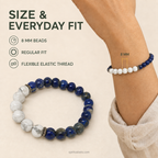 Libra zodiac bracelet | तुला राशि — Lapis Lazuli & Howlite