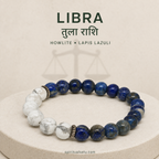 Libra zodiac bracelet | तुला राशि — Lapis Lazuli & Howlite