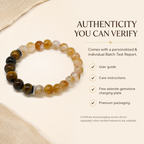 Pisces Zodiac Bracelet | मीन राशि — Tiger Eye + Citrine