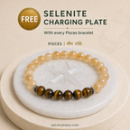 Pisces Zodiac Bracelet | मीन राशि — Tiger Eye + Citrine
