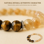 Pisces Zodiac Bracelet | मीन राशि — Tiger Eye + Citrine
