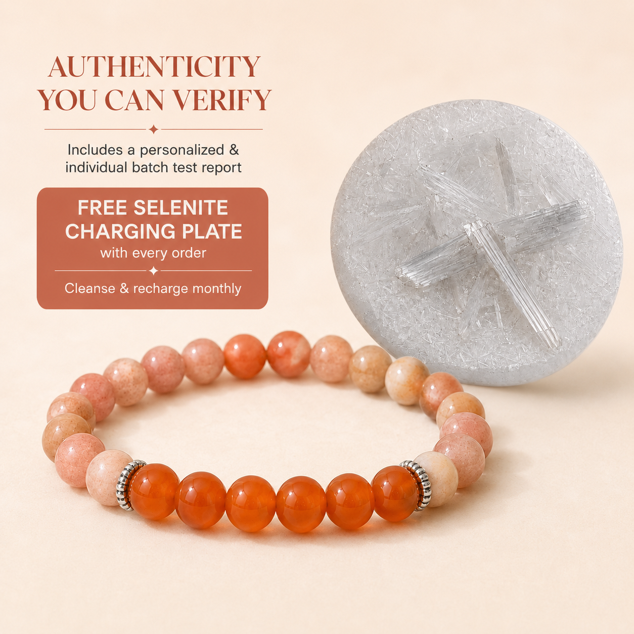 Taurus Zodiac Bracelet | वृषभ राशि — Carnelian + Sunstone