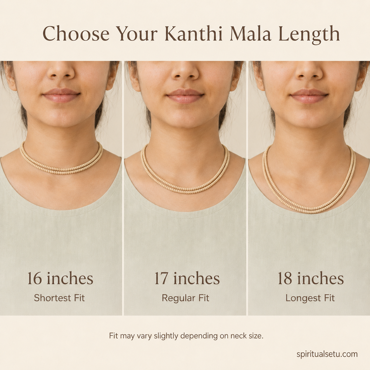 Tulsi Kanthi Mala - double layered Natural Tulsi Wood Beaded Necklace