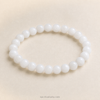 White Agate Bracelet — Clarity & Calmness Band