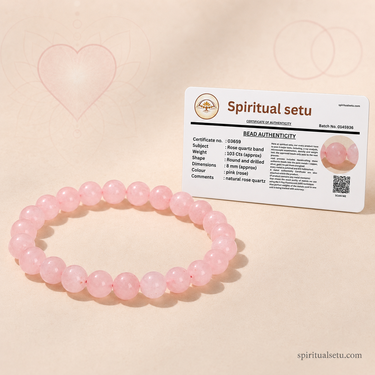 Rose quartz Bracelet - love and relationship band