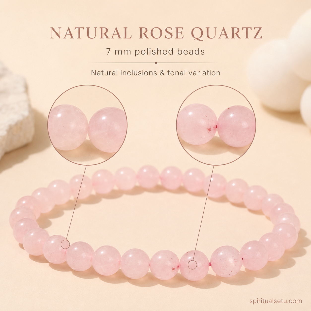 Rose quartz Bracelet - love and relationship band