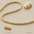 Tulsi Kanthi Mala - single layered Natural Tulsi Wood Beaded Necklace