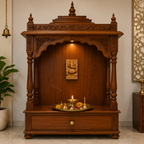 Handcrafted Wooden Ganesha Idol – Pure Savan Wood | Vastu Ganpati for Home, Office & Car Dashboard | Spiritual Setu